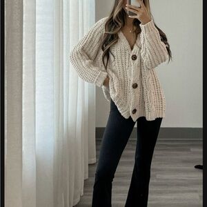 Cozy Cream Cable Knit Sweater